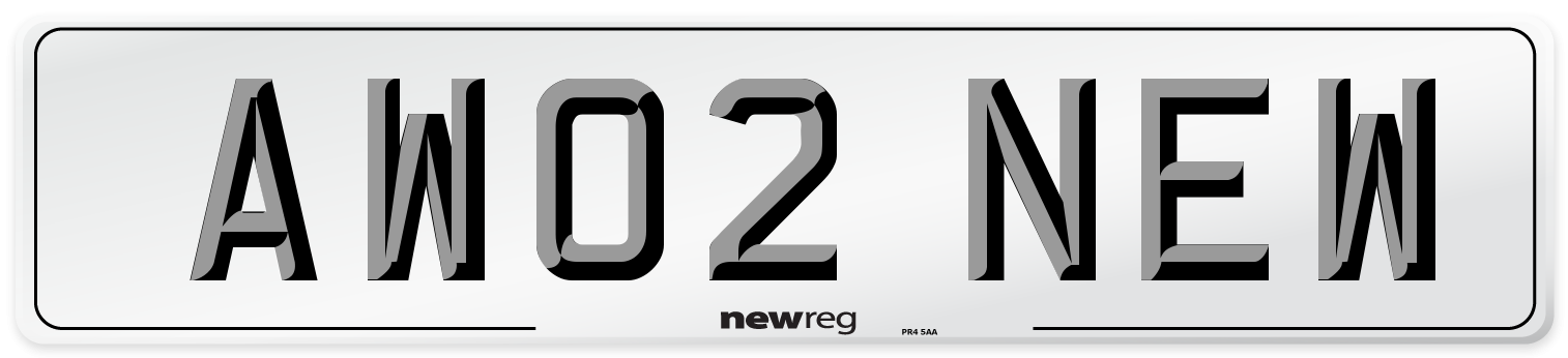 AW02 NEW Number Plate from New Reg